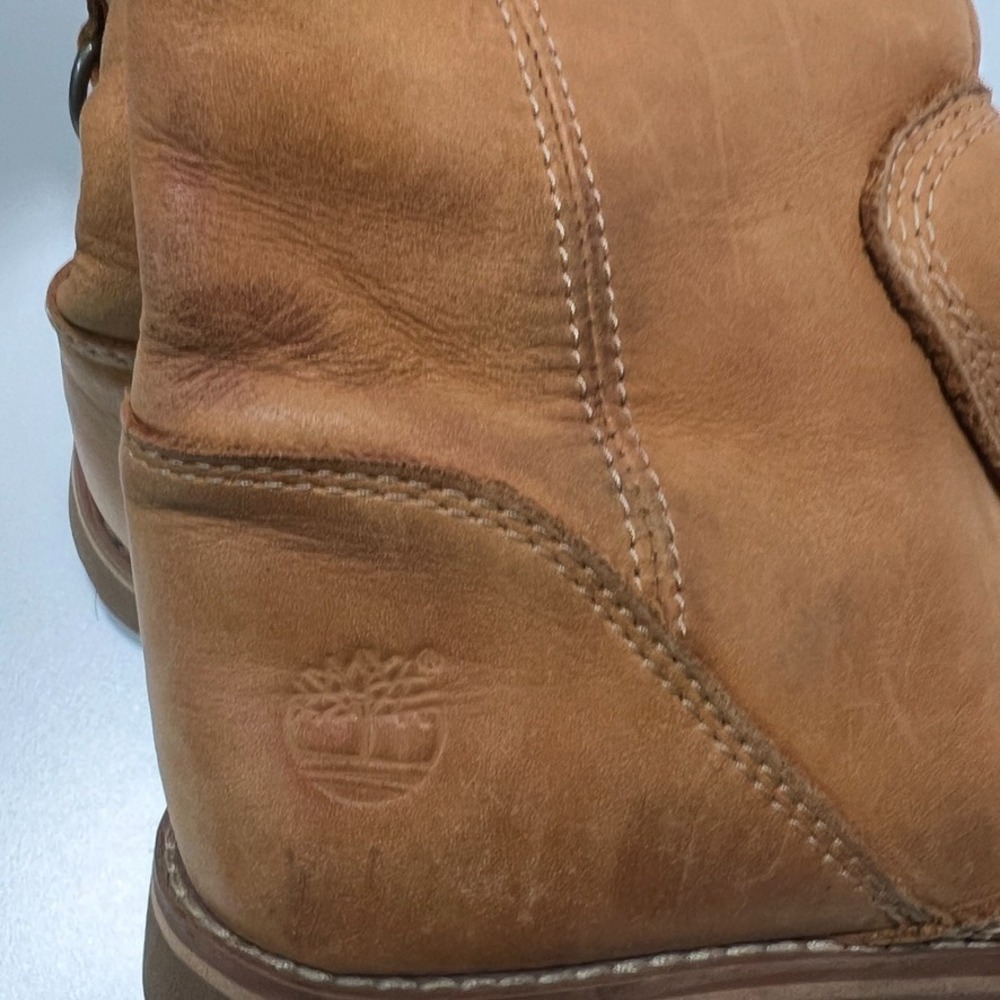 Timberland Girls US 2.5 EU 34.5 Leather Riding/Biker/Combat Boots Zipper Buckle - Picture 8 of 10